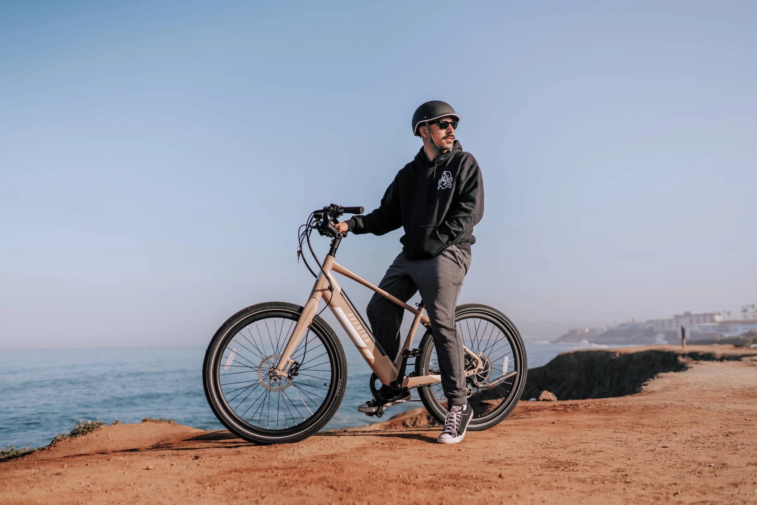 Riding together along the coast